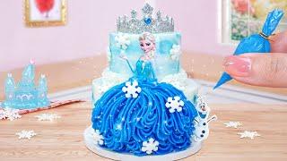 Disney Frozen ELSA Cake️Beautiful Miniature Elsa & Olaf Disney Princess Cake Decorating Tutorial