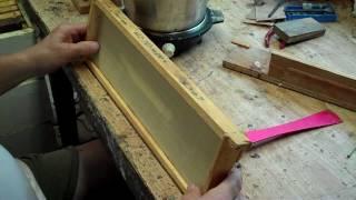 Assembling & Inserting Foundation in Comb Honey Frames for your Bee Hive