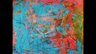 125-Acrylic Painting  / Mono print / Creating multiple abstract paintings at once (3/3  #ch19122)