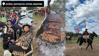 Fiestas Patronales de Averías, Santiago del Estero 2023 | Costumbres Gauchas, Jineteada y Bailanta