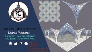 Sketchup tutorial parametric | How to model a canopy in sketchup