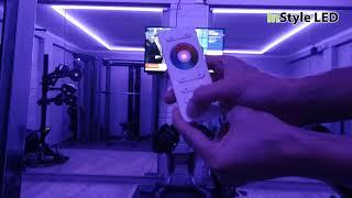 300 Degree LED Tube Light - RGBW tubes used in a home gym