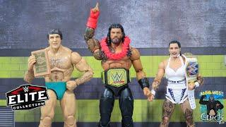 WWE Mattel Elite Series 110 Roman Reigns, Bruno Sammartino & Rhea Ripley Figure Review!