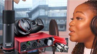 Focusrite Scarlett 2i2 Studio Setup & Demo For Singing | Kristin Ini