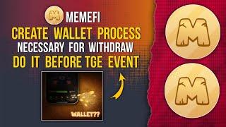 MEMEFI CREATE WALLET PROCESS | NEEDED FOR WITHDRAW | U_CRYPTO #memefi #withdrawal #tge