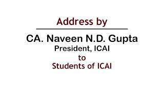 ICAI President Message to CA Student #ICAI #CASTUDENT #CAFINAL