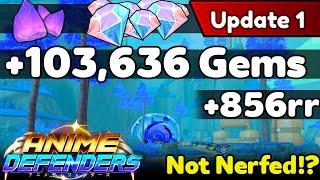 *Nerfed* BEST afk gem farm (With ALTS) In Anime Defenders (Noob Friendly)