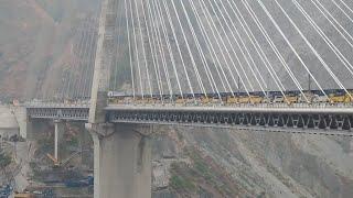 Railways conducts load testing of cable-stayed Anji Khad bridge in Reasi