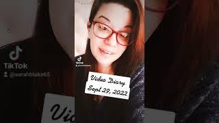 Video Diary Sept 29, 2022Abuse Survivor Blog Sarah Garlits