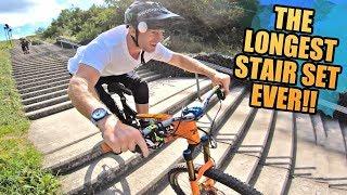 URBAN MTB DOWNHILL ON THE LONGEST STAIR SET EVER!!