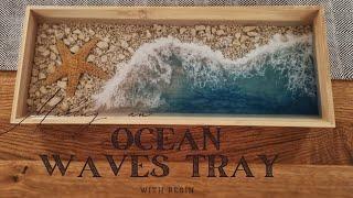 Making an ocean waves tray with resin