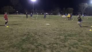 Soccer training game - Passing and defending