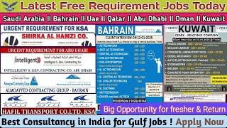 Latest Requirement Jobs In Al Bhawani Co. KSA  ll Gulf want Free Jobs Today ll Free Requirement Jobs