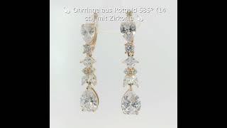 Ohrringe aus Rotgold 585° (14 ct.) mit Zirkonia auf ionn.de  #eleganz #jewelry #rotgold #earrings