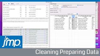 JMP Academic: Cleaning and Preparing Data for Analysis