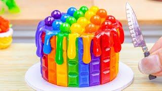 Miniature Rainbow Chocolate Cake Decorating  Rainbow KitKat Pop It Cake Recipes By Baking Yummy