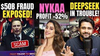 Biggest FRAUD of the Decade,Rupee fall, HDFC Ergo, DeepSeek, Nykaa, MTNL, Meta, Intel, Nua