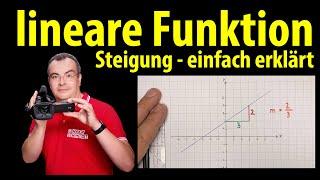 lineare Funktion - Steigung - einfach erklärt | Lehrerschmidt