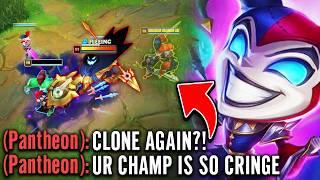 THIS PANTHEON CAN'T STOP KILLING MY CLONE! (AMAZING SHACO PERFORMANCE)