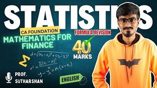 CA Foundation | Statistics Formula Revision Marathon & Mathematics for Finance Formula | in English