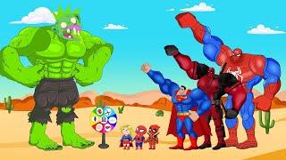 Rescue SPIDERMAN Family & SUPERMAN vs Evolution Of HULK ZOMBIE : Who Is The King Of Super Heroes?