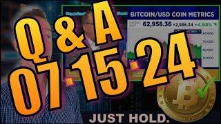 Q&A - JUST HODL. LARRY FINK. BLACKROCK. BITCOIN. NATIONAL DEBT & RISK BAND TOP.