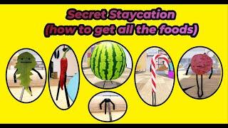 Roblox:"Secret Staycation" How to get ALL THE FOODS(of FIRST RELEASE) (please read descr. and comm.)