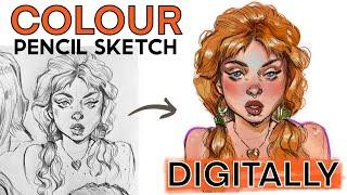 HOW TO colour your sketches DIGITALLY: Tutorial