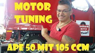 Piaggio Ape 50 Tuning mit Malossi 105 ccm Tuning Kit von Italobee #apeharry