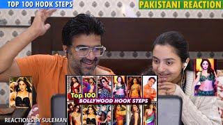 Pakistani Couple Reacts To Top 100 Poular Hook Steps Of Bollywood | Bollywood Dance Songs