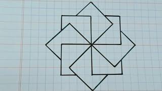 Simple geometric design  || Geometric pattern || Easy geometric art