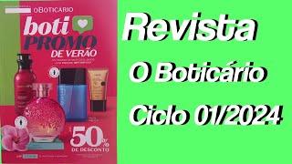 Revista O Boticário ciclo 01/2024 com aumentos de preços