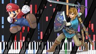 ALL Victory Themes from Super Smash Bros. Ultimate [Piano Tutorial] (Synthesia) // AqareCover