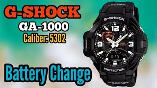 How To Replace Battery on a G-Shock GA-1000 With Time Setting | Watch Repair Channel