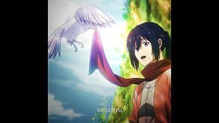 Mikasa doesn't abandon me | steve lacy- dark red | #shingekinokyojin #anime #animeedit