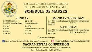 Mt. Carmel Shrine Live Stream - Liturgical Services