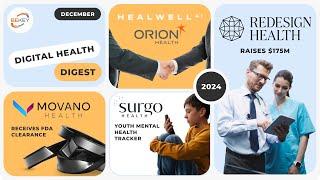 HEALWELL AI + Orion; Surgo Mental Health Tracker; Movano EvieMED Ring FDA; Redesign Health + $175m