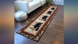 Masada Rugs, Cabin Lodge Area Rug Bear and Cub Scene (4 Feet X 5 Feet) review