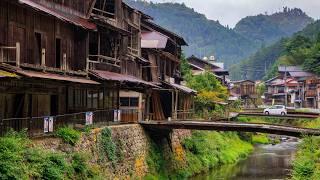 Rainy Walk in Old Logging Village | Kyoto, Japan 4K