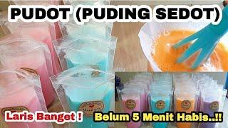 BELUM BUKA LAPAK UDAH PADA ANTRI | JAJANAN KESUKAAN ANAK SD | PUDOT (PUDING SEDOT)