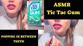 ASMR Popping, Cracking, Snapping & Chewing Tic Tac Gum Spearmint flavor. #tictac #bubblegum #fyp