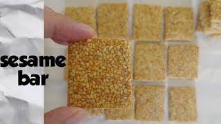 sesame bar recipe with just two ingredients| it's yumm!