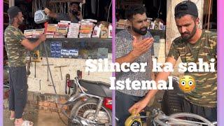 Engine oil stolen through bike silencer || Umar Saeed