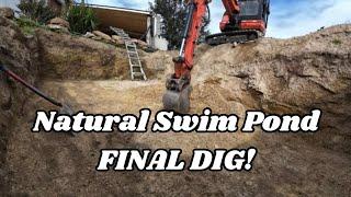 Building Our Natural Swim Pond - THE FINAL DIG !! - 229