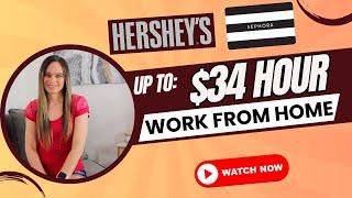 Up To $34 Hour Hershey, Sephora, & More Work From Home Jobs |Review Data, Social Media, Transactions