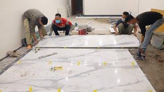 Construction The Living Room Floor With Granite Big Size - Install Granite with Perfect