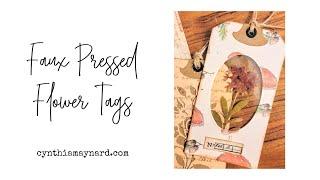 Faux Pressed Flowers Specimen Tags 