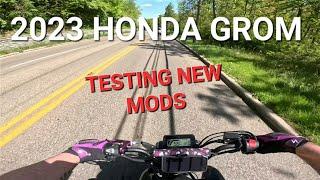 2023 Honda Grom - Testing New Parts - Chimera Intake - DHM S1 Cam - CJR ECU