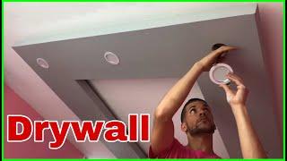 How to make a floating ceiling in Gypsum Board with led lights