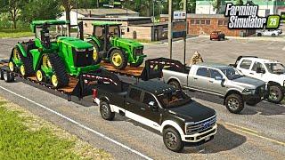 HAULING HEAVY OVERSIZED LOADS- CHEVY VS FORD VS DODGE DIESEL! | FS25